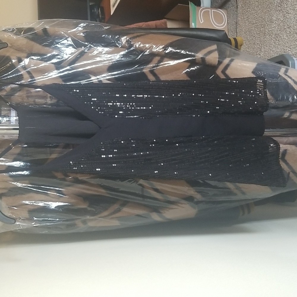 Black Sequin Sleeveless Top